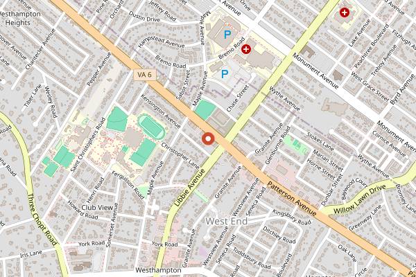 Map showing Pearl's Bake Shoppe in Richmond