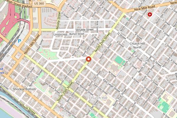 Map showing Sub Rosa Bakery in Richmond