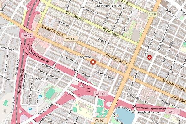 Map showing Galaxy Diner in Richmond
