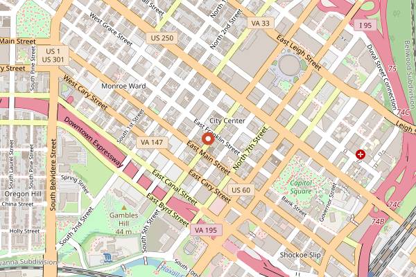Map showing Penny Lane Pub in Richmond