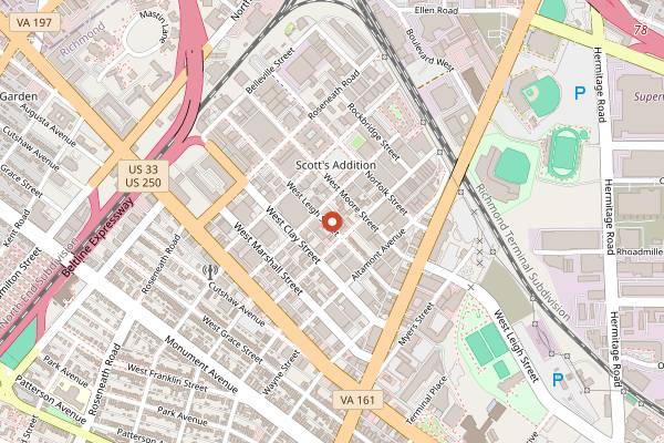 Map showing Strangeways Brewing in Richmond