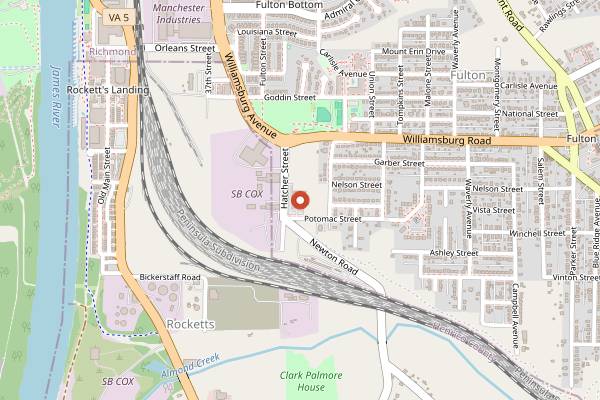 Map showing Triple Crossing Beer Fulton in Richmond