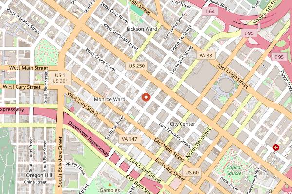 Map showing Perly's Restaurant and Delicatessen in Richmond