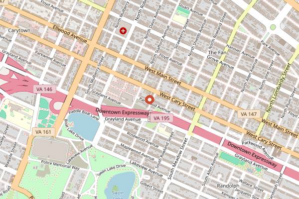 Map showing Lamplighter Coffee Roasters in Richmond