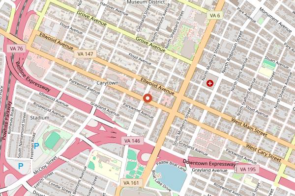 Map showing Sugar and Twine in Richmond