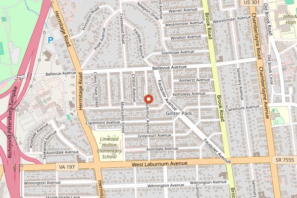 Map showing Demi's Mediterranean Kitchen in Richmond