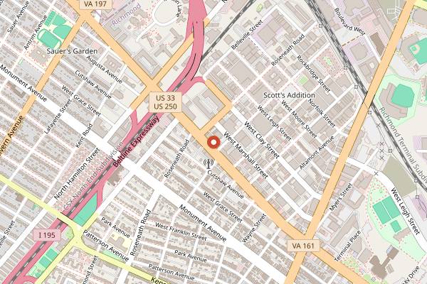 Map showing Don't Look Back in Richmond