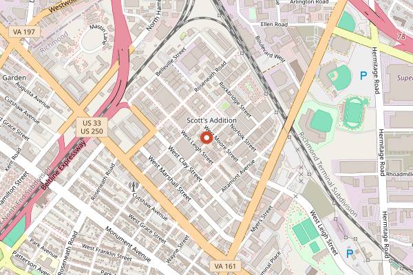 Map showing ZZQ Texas Craft Barbeque in Richmond
