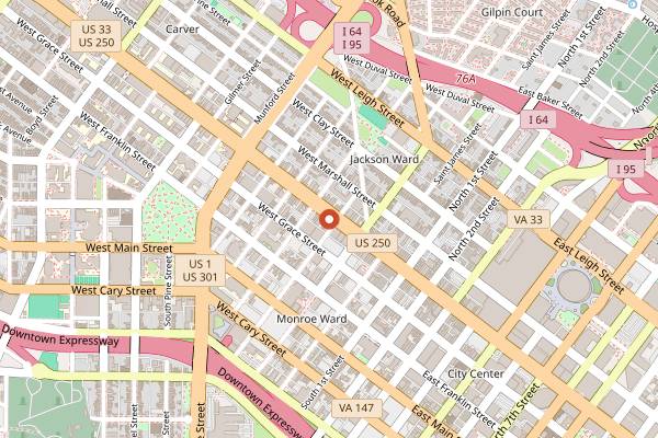 Map showing Lift Coffee Shop and Cafe in Richmond