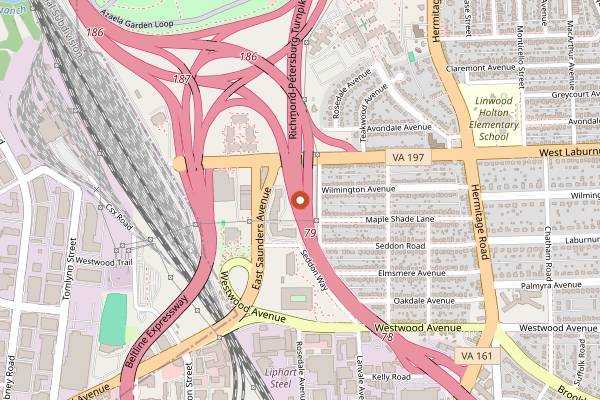 Map showing Acacia Midtown in Richmond