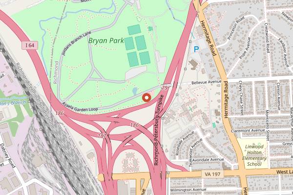 Map showing RVA Big Market in Richmond