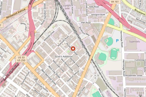 Map showing Bar Buoy in Richmond