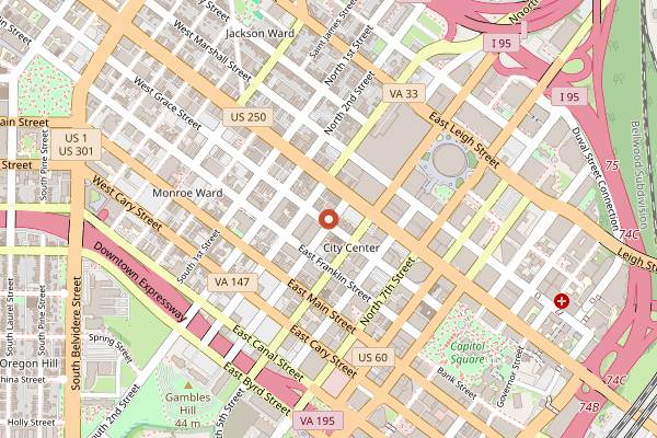 Map showing Rappahannock in Richmond