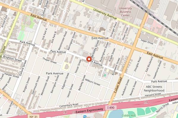 Map showing Jines Restaurant in Rochester