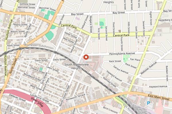 Map showing Restaurant Fiorella in Rochester