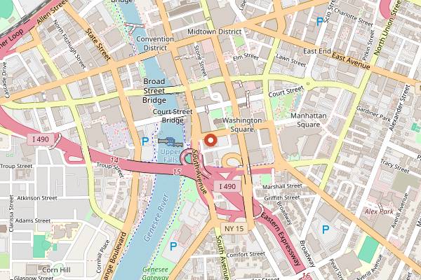 Map showing Fuego Coffee Roasters in Rochester