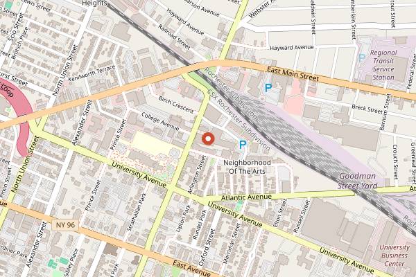 Map showing Lento - Chef Table and Cooking Events in Rochester
