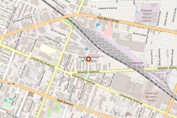Map showing Flower City Food Tours - Neighborhood of the Arts in Rochester