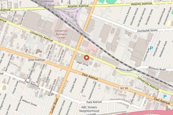 Map showing Living Roots Wine in Rochester