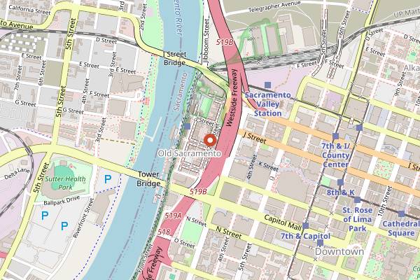 Map showing Vampire Penguin in Sacramento