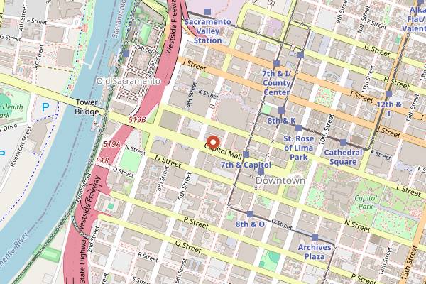 Map showing Camden Spit & Larder Bar in Sacramento