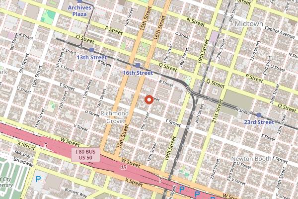 Map showing Hook & Ladder Manufacturing Co. in Sacramento