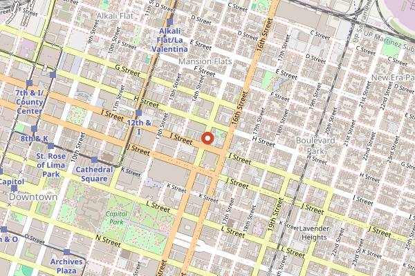 Map showing The Torch Club in Sacramento
