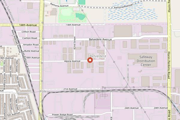 Map showing New Glory Craft Brewery in Sacramento