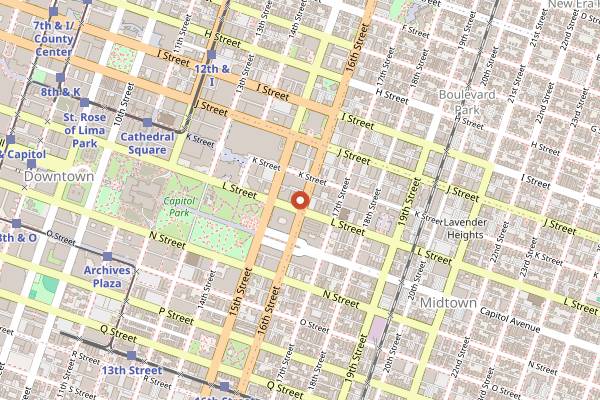 Map showing Petra Greek Midtown in Sacramento