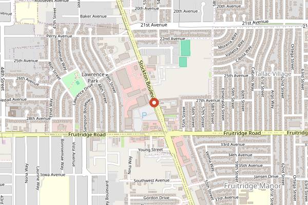 Map showing Pho Saigon Stockton Boulevard in Sacramento