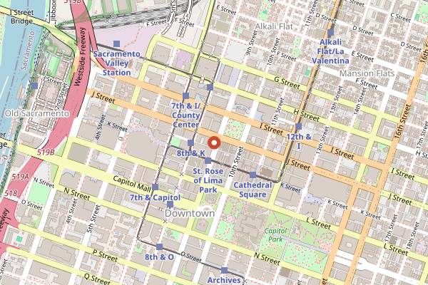 Map showing Temple Coffee Roasters 9th Street in Sacramento