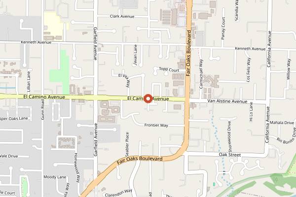Map showing Skip's Kitchen in Sacramento
