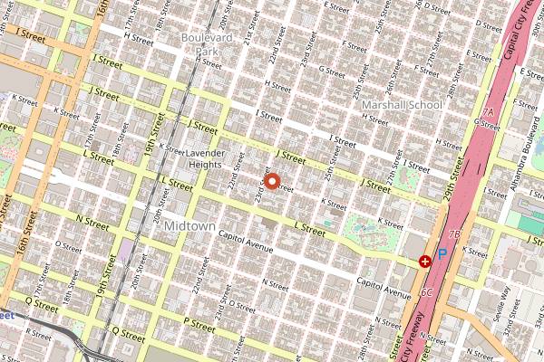 Map showing Mother in Sacramento