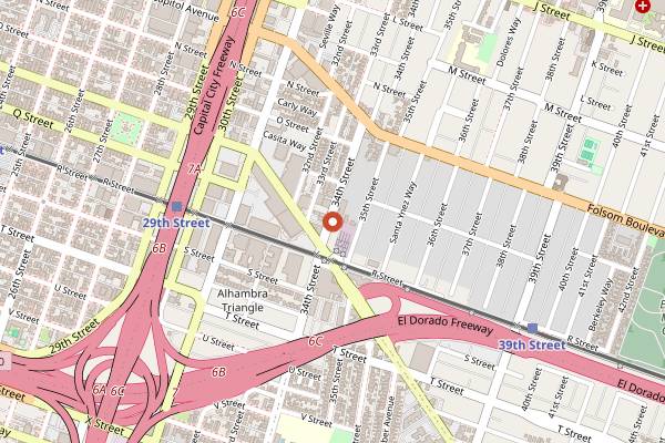 Map showing Canon in Sacramento