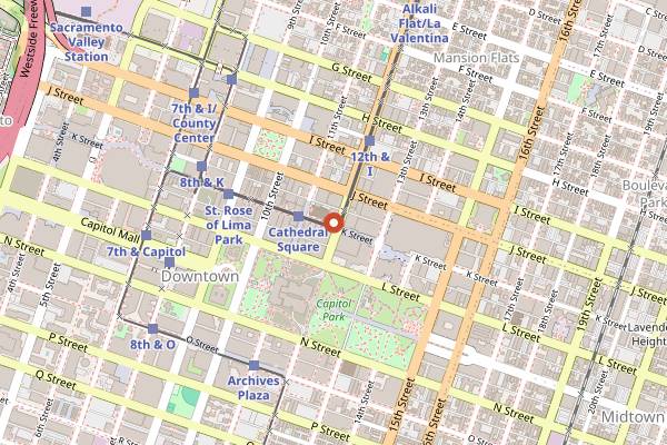 Map showing Ella Dining Room & Bar in Sacramento