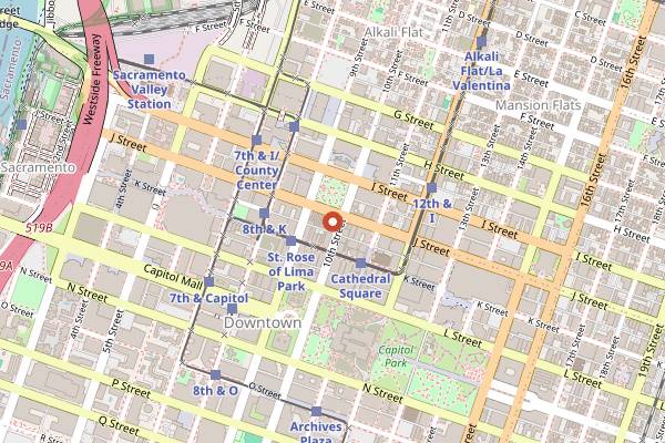 Map showing Grange Restaurant & Bar in Sacramento