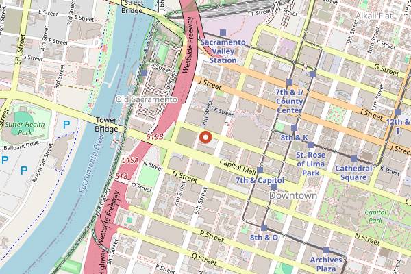 Map showing Legend Has It in Sacramento