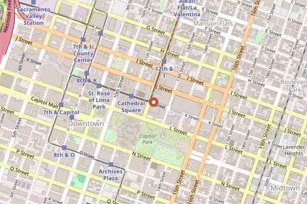 Map showing Aiona in Sacramento