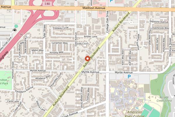 Map showing Cricket Country Kitchen in Sacramento