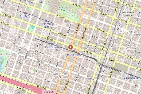 Map showing Majka Pizzeria & Bakery in Sacramento