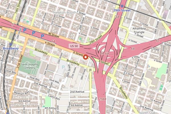 Map showing Soi Alley Eats Lao & Thai Street Food in Sacramento