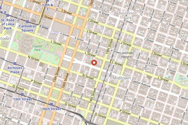 Map showing 58 Degrees & Holding Co. in Sacramento