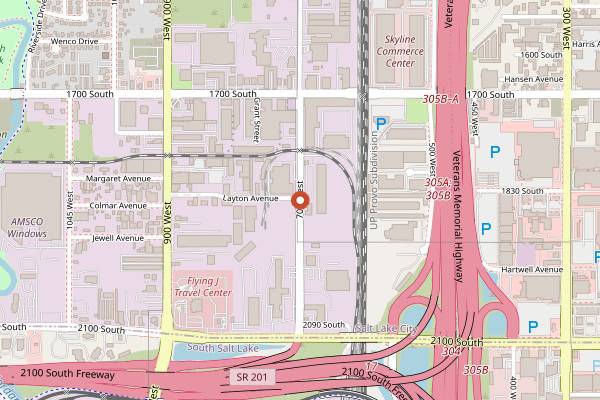 Map showing Stoneground Bakery in Salt Lake City