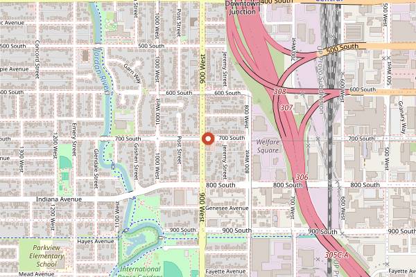 Map showing Kiitos Brewing in Salt Lake City