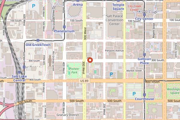 Map showing Caputo's Market and Deli in Salt Lake City