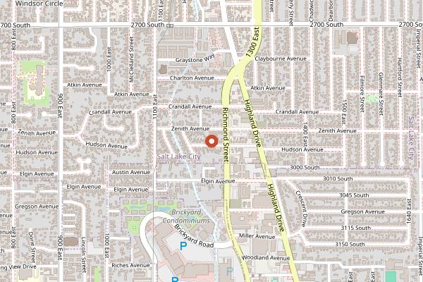 Map showing Sugar House Coffee in Salt Lake City
