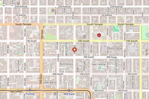 Map showing Cafe Trio in Salt Lake City