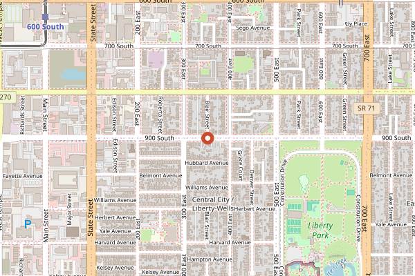 Map showing Manoli's in Salt Lake City