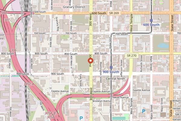 Map showing Salt Lake Greek Festival in Salt Lake City