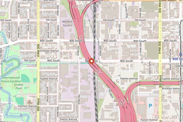 Map showing Vertical Diner in Salt Lake City